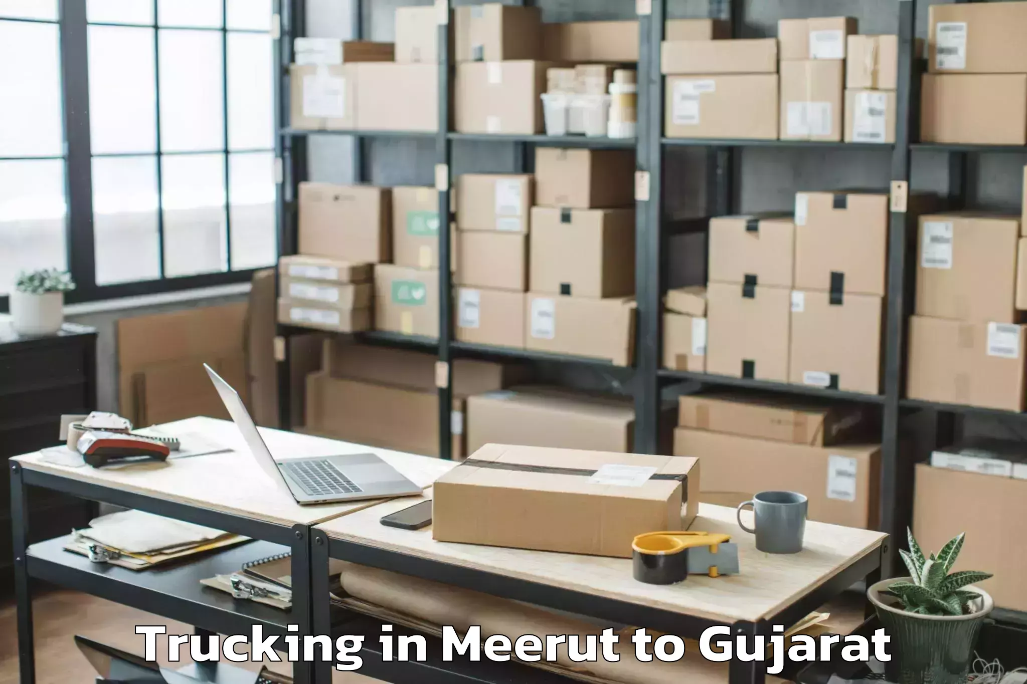 Leading Meerut to Saurashtra University Rajkot Trucking Provider